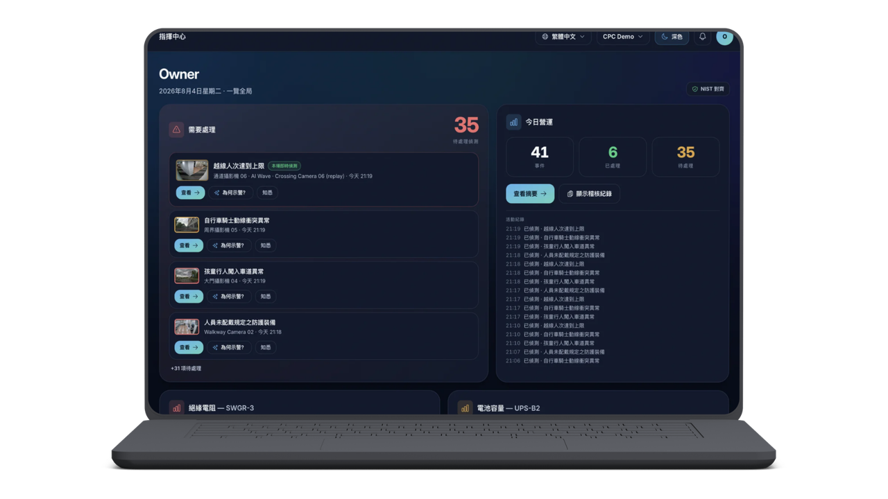 Synstream Command Center interface